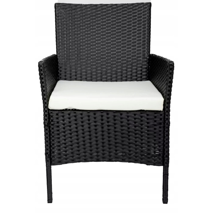 Комплект садових меблів Rino з ротанга, чорний, 7 предметів