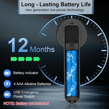 eLinkSmart Замок для дверей з відбитком пальця, RFID-карта, NFC, Smart-ручка, цифровий, без ключа, з клавіатурою, режим приватності для спальні, eSmartLock App, чорний