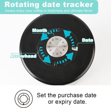 Набір контейнерів для кави та сухофруктів з нержавіючої сталі, 1,8L (2 шт., зелені)