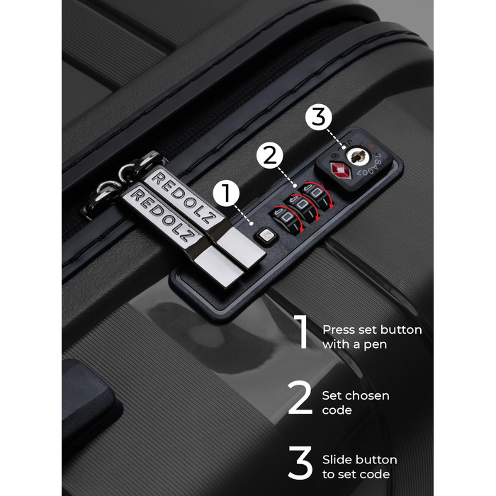 Візок REDOLZ Hard Shell 67см Поліпропілен 4-Дві котушки та TSA (Essentials 10)