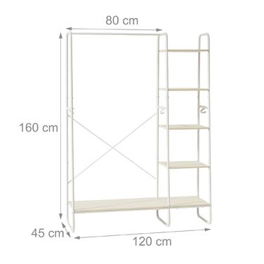 Підставка для одягу Relaxdays з полицею для взуття