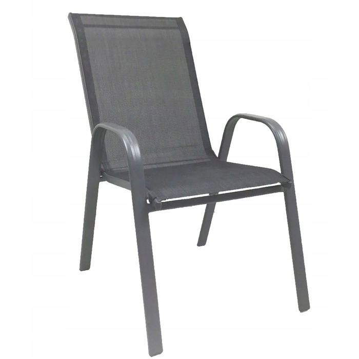 Комплект садових меблів із металу Kontrast, сірий, 7 предметів