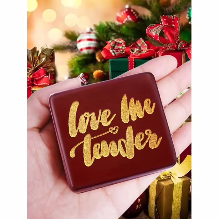 Дерев'яна музична скринька Sinzyo Love Me Tender – подарунок на Різдво, день народження, Валентинів день, з червоною тематикою
