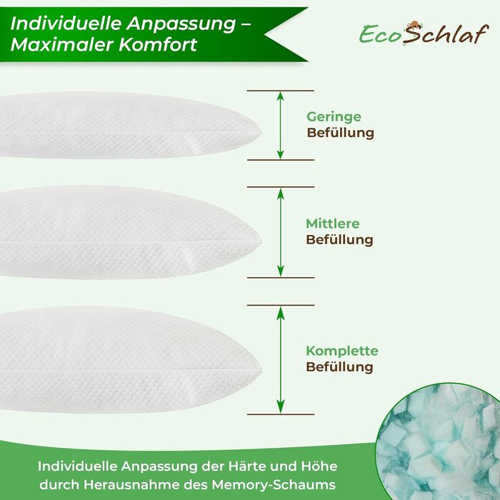 Ортопедична подушка Airflow для сну на боці з Memory Foam – підтримка шиї, зменшення болю, комфортний сон