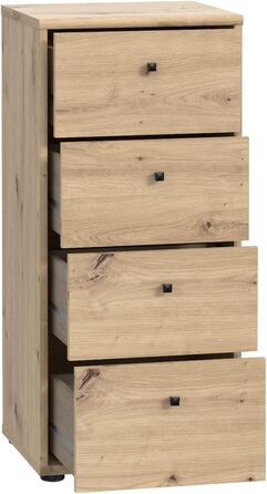 Книжкова шафа Newroom Shelf Artisan Oak Modern - 73.7x85.5x34.8 см (ШxВxГ) - Шафа з стоячою полицею - Lucius.Sixteen Кабінет Вітальня (02- Комод V3)