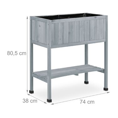 Грядка для вирощування рослин Relaxdays з дерева