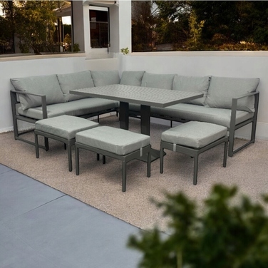 Комплект садових меблів sOTEGRANDE з металу, сірий, 5 предметів, MTG Trade Group