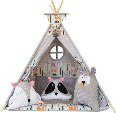 Дитячий намет-тіпі Ізабель: ігровий набір для дому та вулиці, індіанський намет-тіпі з вікном та аксесуарами