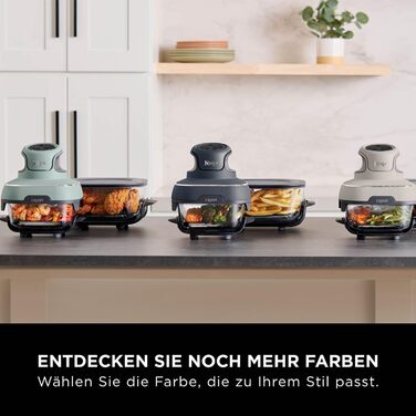 Ninja CRISPi Airfryer 3.8л, 4-в-1: фритюрниця, гриль, підігрів, Recrisp, сірий, 1700W, FN101EUSTGD