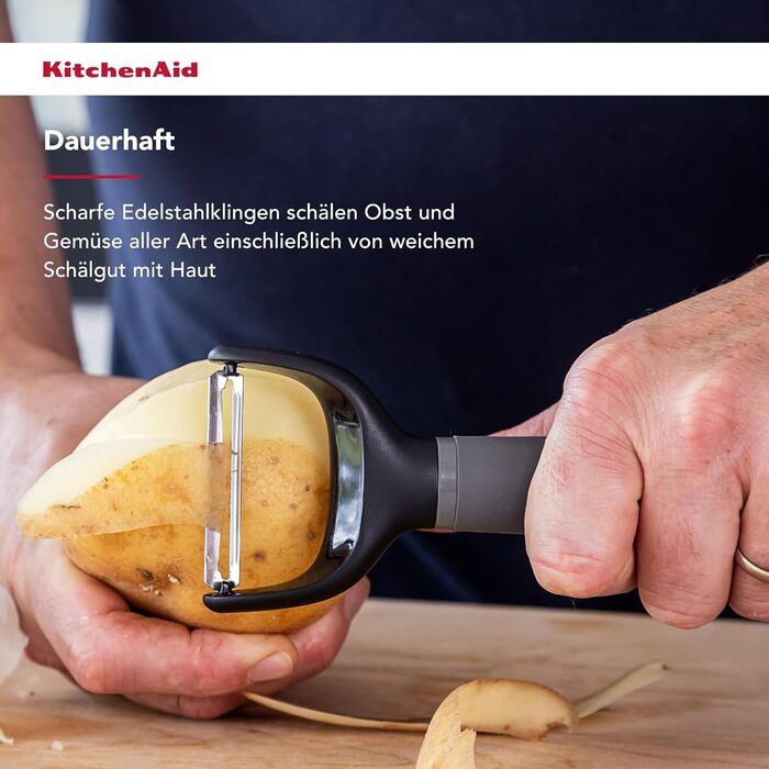 Преса для часнику KitchenAid Softgrip - сірий колір вугілля (Y Peeler)