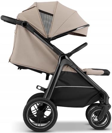 Дитячий прогулянковий візок Sirocco Maxelle: великі колеса 28 см, великий капюшон, амортизація