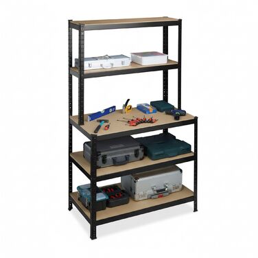 Міцна полиця Relaxdays з робочою поверхнею, витримує до 500 кг