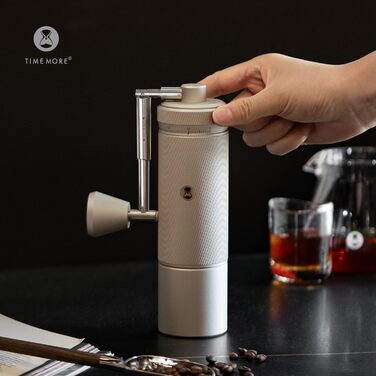 Ручна кавомолка TIMEMORE S3: керамічні жорна, регулювання помелу, корпус з нержавіючої сталі, для еспресо, моки, френч-пресу