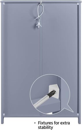 Шафка у ванну кімнату Yaheetech з 3 висувними ящиками та 1 дверцятами, сіра, 55,5 x 29,5 x 86,5 см