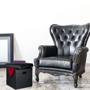 Relaxdays Пуф з Штучної Шкіри