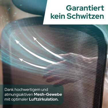 Офісний стілець SCHEKKA® Ергономічний - Індивідуально регульований, з підтримкою попереку, 3D підлокітники та дихаюча сітка - Макс. 150 кг (Без підголовника, Чорний/Червоний)