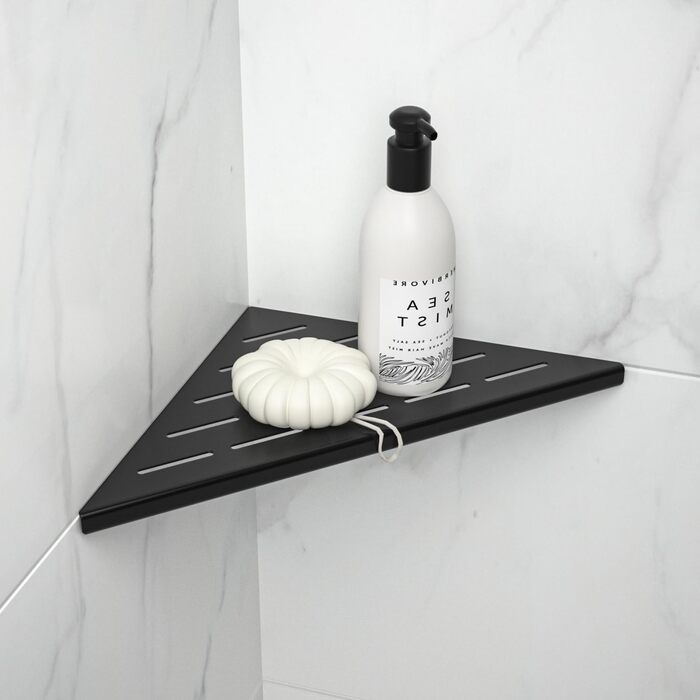 Поличка для душу Eck з нержавіючої сталі 304, для кахельної стіни, вбудована, для ремонту ванної кімнати (254 мм - 2 шт) (254 мм - 1 шт, Чорний)