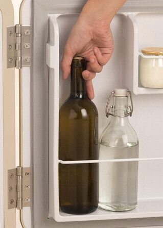 Ретро міні-холодильник 50 Gold, 48л, кремовий, 50x44x49.8 см