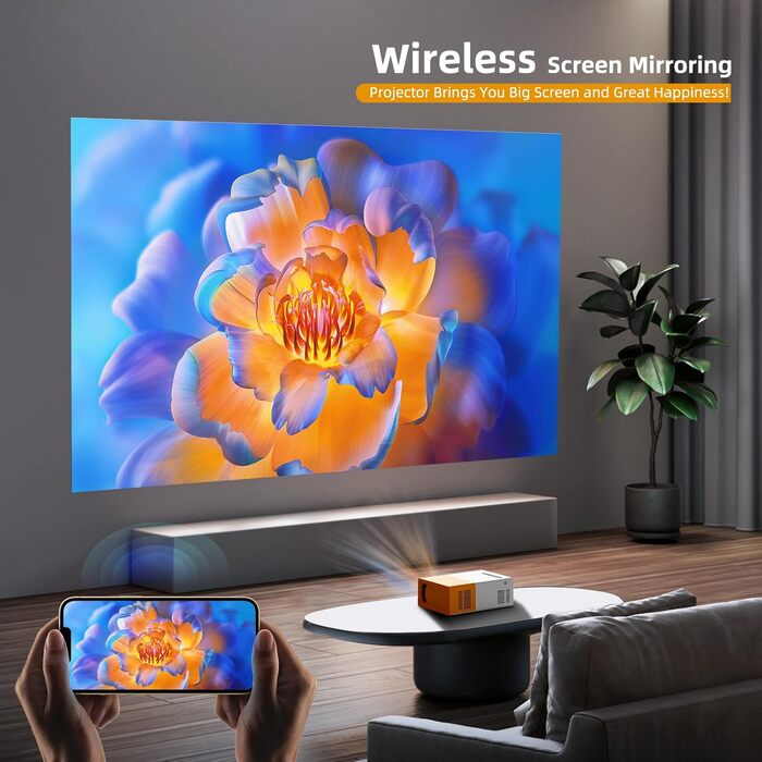 Міні проєктор YG300ProMax: портативний LED проєктор для мультфільмів та домашнього кінотеатру. Підтримка дзеркального відображення з кабелю. Ідеальний подарунок для дітей.