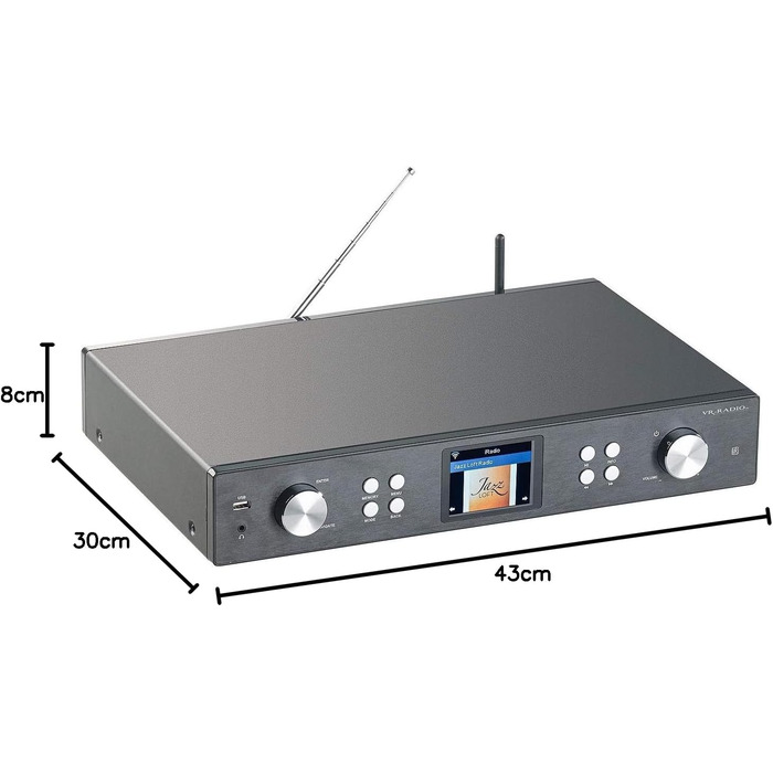 Радіо Wi-Fi Hi-Fi тюнер Інтернет радіо, DAB, FM, MP3, потоковий, LAN, динамік iPad