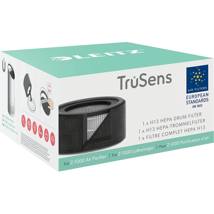 Повітряний фільтр Leitz TruSens Z-1000: захист від вірусів, алергенів та пилу (до 23 м²)