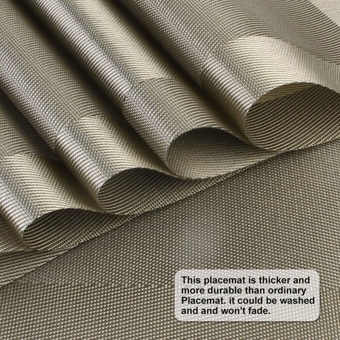 Набори серветок на стіл DACHUI, 8 шт., тканинні, під льон, водовідштовхувальні, термостійкі, миючі, довговічні (димно-сірий) (кава, 4 шт.)