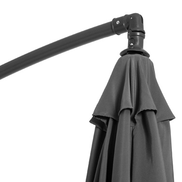 Парасолька Outsunny Parasol Crank зі сталевим каркасом і поліефірною тканиною сірий Ø2,95x2,45 м для саду, патіо, балкона