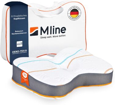 Подушка M LINE Athletic для шиї та спини - ортопедична подушка для сну на боці з дизайном 