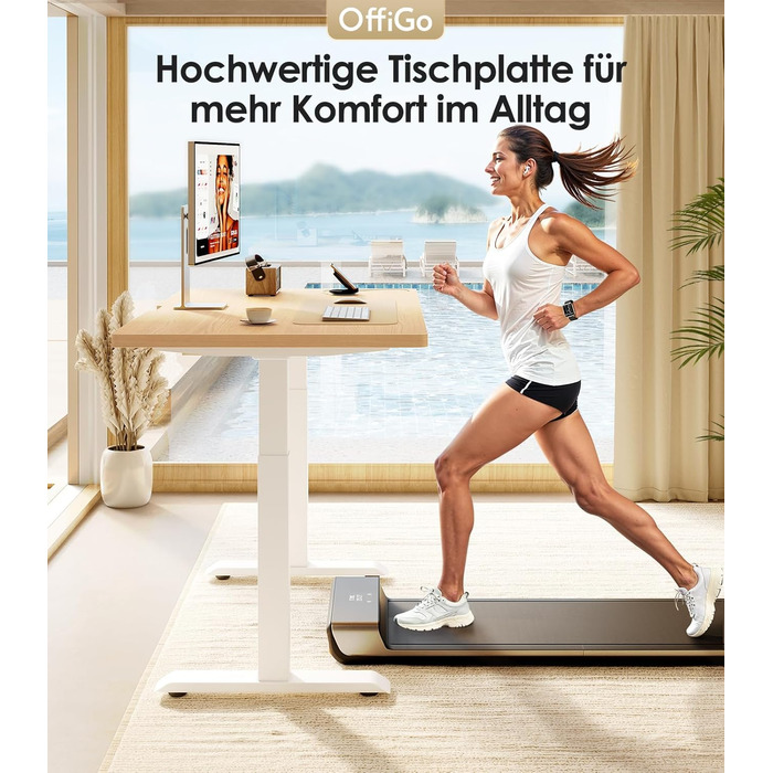 Регульований стіл OffiGo з 2 моторами, USB-C, 3 пам'яті, для столів 100-200 см (140 см, дуб)