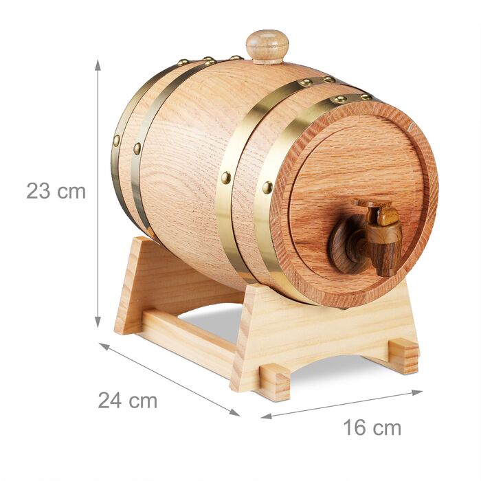 Діжка для настоянок Relaxdays з дуба