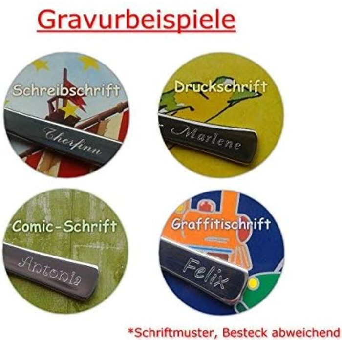 Дитячий набір столових приборів Zwilling Bino (4 шт.) з гравіюванням 