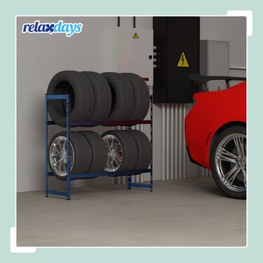 Стеляж для шин Relaxdays на 8 шин