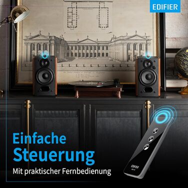 Edifier R1280T: Активні референсні колонки 2.0 - 42W RMS, Коричневий, Без Bluetooth, Для ПК та Студії