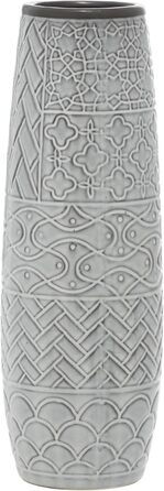 Ваза декору Deco 79 74687 Birnenform, кераміка з золотистими акцентами, чорна, 12,7 x 17,8 см