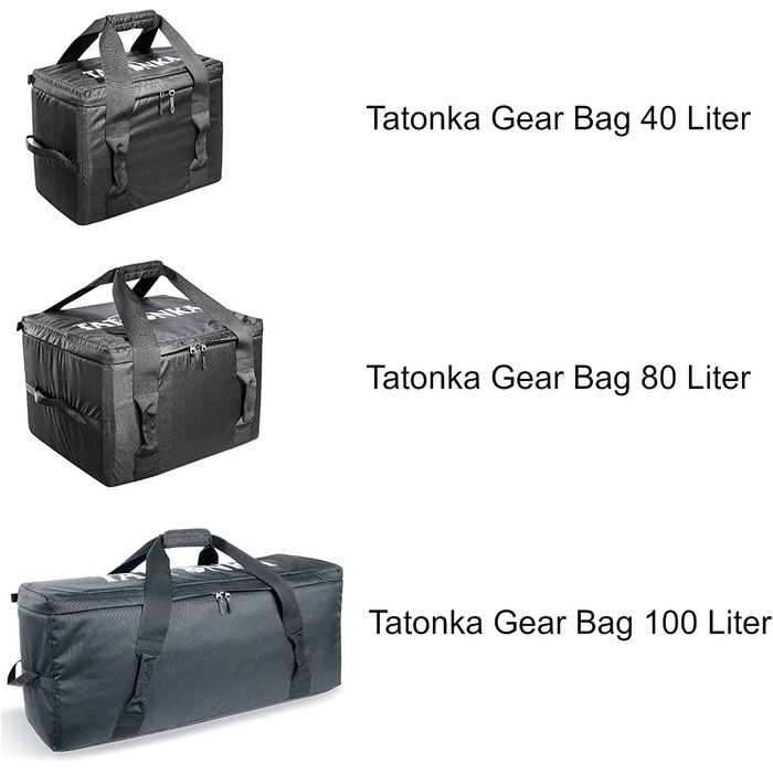 Сумка для спорядження Tatonka Сумка для спорядження-об'ємна сумка з м'якою підкладкою об'ємом 40, 80 або 100 л - для занять спортом , подорожей або в якості багажної сумки в автомобілі (чорний (1940), об'ємом 100 літрів (90 х 30 х 35 см))