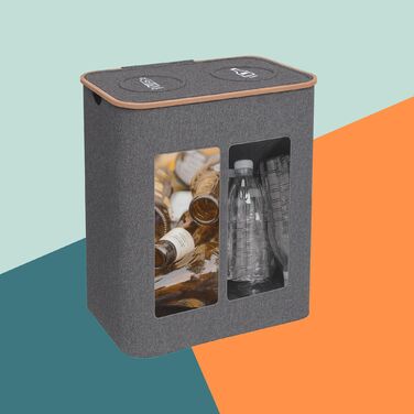 Контейнер для збору пляшок Relaxdays з двома відділеннями