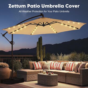 Чохол для парасольки Zettum 3-4 м, водонепроникний, 600D Oxford, захист від УФ, снігу та вітру, 260x42x81/56 см