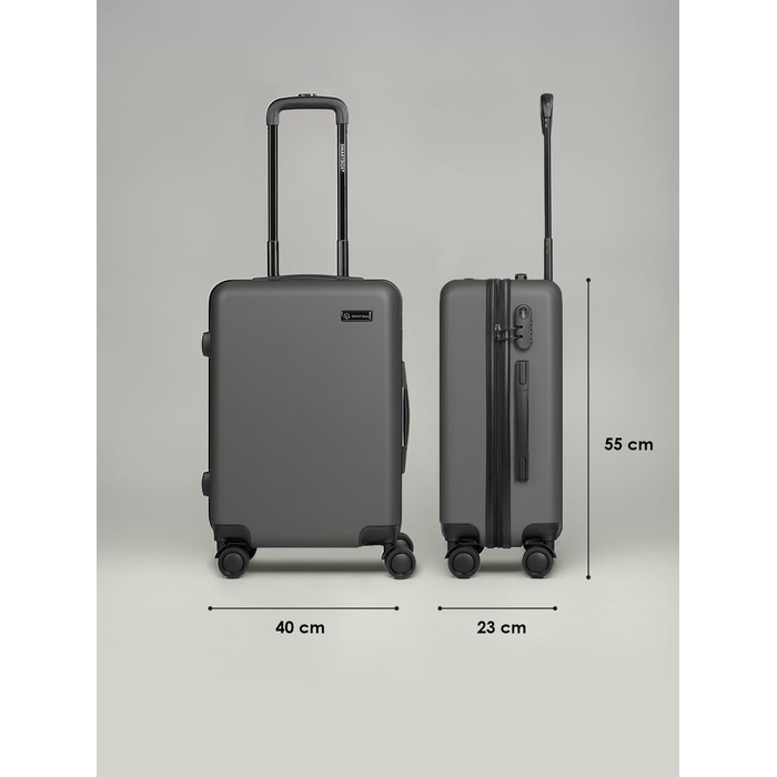 Набір валіз Smartbox Hartschalen 3-в-1 для жінок та чоловіків | Легкі та міцні валізи з ABS-пластику | 4 колеса та кодовий замок (Edition 05) (Антрацит, валіза S (55 см))