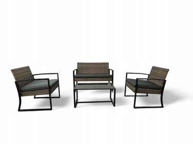 Комплект садових меблів NM-08 MTG, техноротанг, світло-коричневий