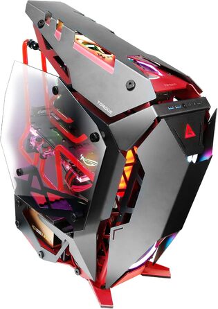 Ігровий корпус Antec Torque Midi-Tower чорний/червоний, алюмінієвий, підтримка ATX/EATX/ITX/Micro ATX
