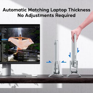 Підставка для ноутбука Vertikaler Laptop Ständer (алюміній) - універсальна, для MacBook, iPad, Tablet, Mac mini