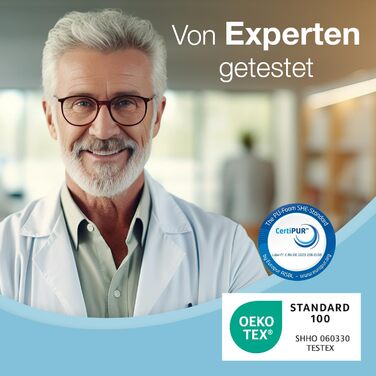 Подушка для підйому ніг ELONEO з піною Memory Foam, для полегшення навантаження, знімний чохол, 68x40x16 см, (Medium, Сірий)