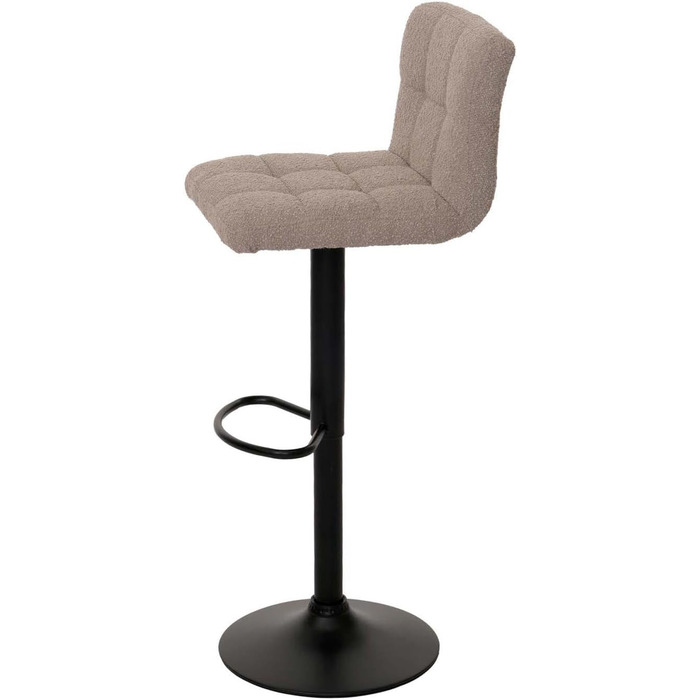 Барний стілець Mendler HWC-G87 (2 шт) - регульований, обертовий, Boucle, Taupe