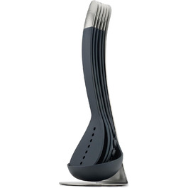 Набір кухонних аксесуарів Joseph Joseph Nest 5 шт. з магнітною підставкою, чорний/нержавіюча сталь, для компактної організації, можна мити в посудомийній машині