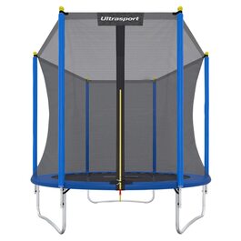 Батут Ultrasport Uni-Jump 460 см для дітей та дорослих (до 150 кг) з сіткою, захисним покриттям та комплектом для монтажу | Садовий батут