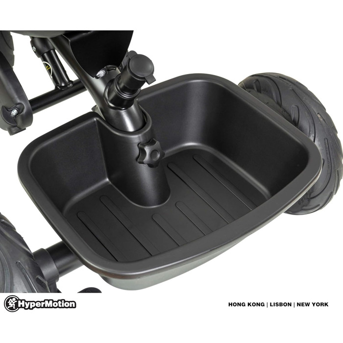 Триколісний велосипед дитячий Tobi Vector з ручкою для батьків, ременями безпеки, зручним сидінням, широкими колесами, чорний