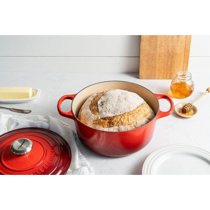Le Creuset Signature Чавунна сковорода з кришкою, 24 см, 4.2 л, Cherry Red (Kirschrot)
