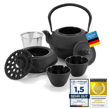 Набір для чаювання Dimono Traditionelles: чайник, пальник, 2 чашки (з чавуну)