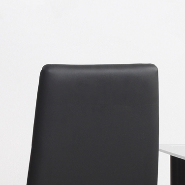 HOMCOM Набір з 4-х стільців для їдальні/кухні, сучасний дизайн, 41 см x 50 см x 97 см, чорний