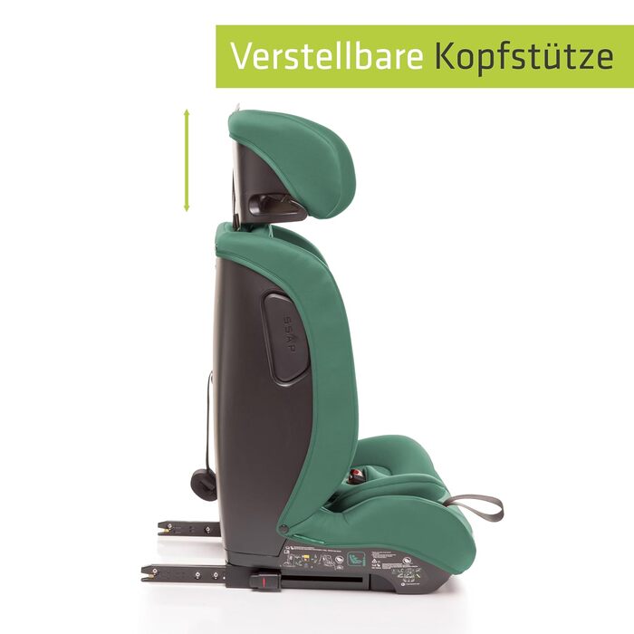 Автокрісло 76-150 см 4BABY Go-Fix з Isofix, I-Size, регульоване, з підкладкою, для дітей